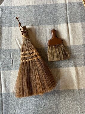 2 Vintage Whisk Brooms